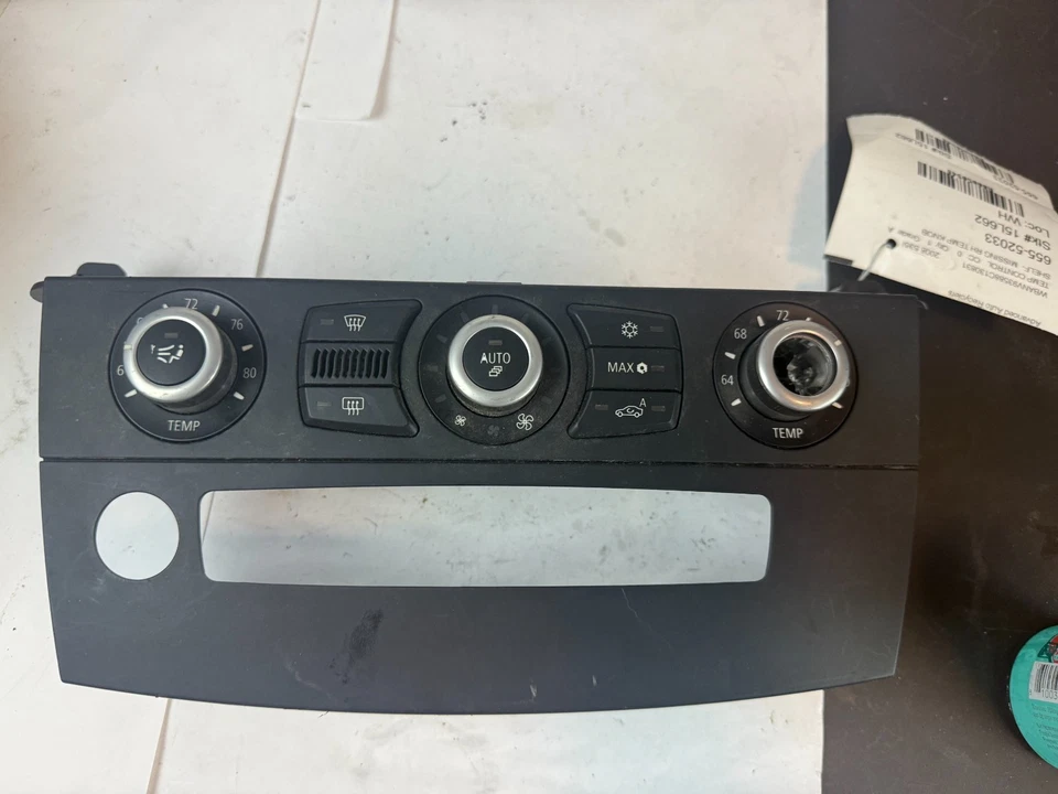 2008 - 2010 BMW 535i Heater AC Climate Control Panel Switches 64119177715 OEM - Image 1 of 4