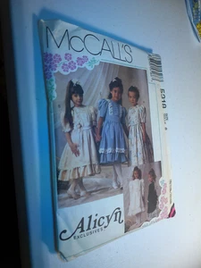 McCall’s Pattern Girls’ Dress size 8 Alicyn Exclusives #5318 Victorian wedding - Picture 1 of 1
