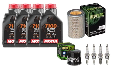 KIT/TAGLIANDO HONDA CB 600 HORNET 2003 2006 OLIO MOTUL 7100 10W40 FILTRI CANDELE - Immagine 1 di 4