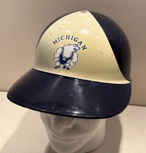 Vintage University Of Michigan Wolverine Plastic Helmet by Sports Products Corp. - Picture 1 of 8