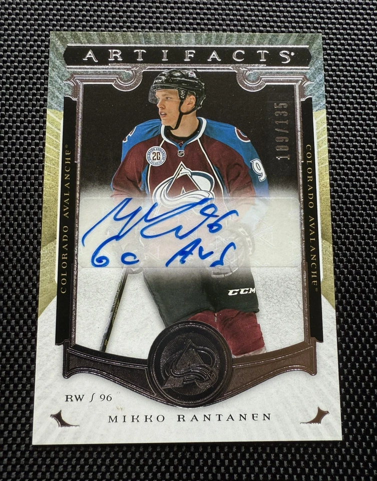 2015-16 Mikko Rantanen Artifacts Rookie Auto Inscribed Go Avs RC Autograph /135  - Image 1 of 4