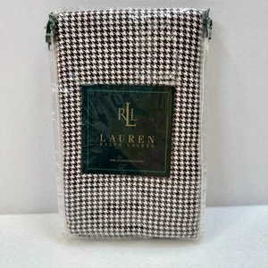 NEW Lauren Ralph Lauren Metropolitan Place Standard Pillow Sham Houndstooth Brwn - Picture 1 of 7