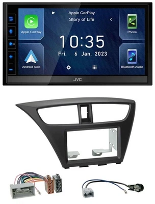 JVC DAB Bluetooth MP3 USB 2DIN Autoradio für Honda Civic Hatchback ab 12 - Bild 1 von 4