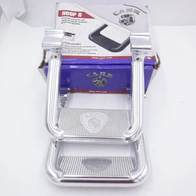 Paquete de 2 peldaños cromados planos directos Carr 10" 102552 para Jeep Wrangler 1997-2006 Foto 1 de 3