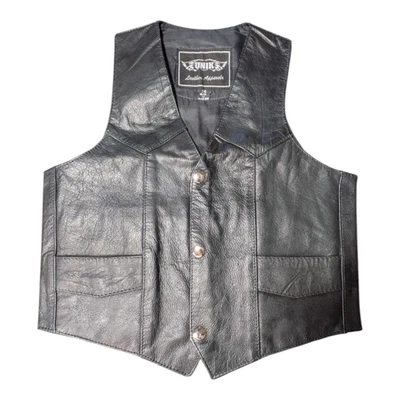 Unik leather vest with Harley Davidson patch Size Med Great Condition  - Image 1 of 4