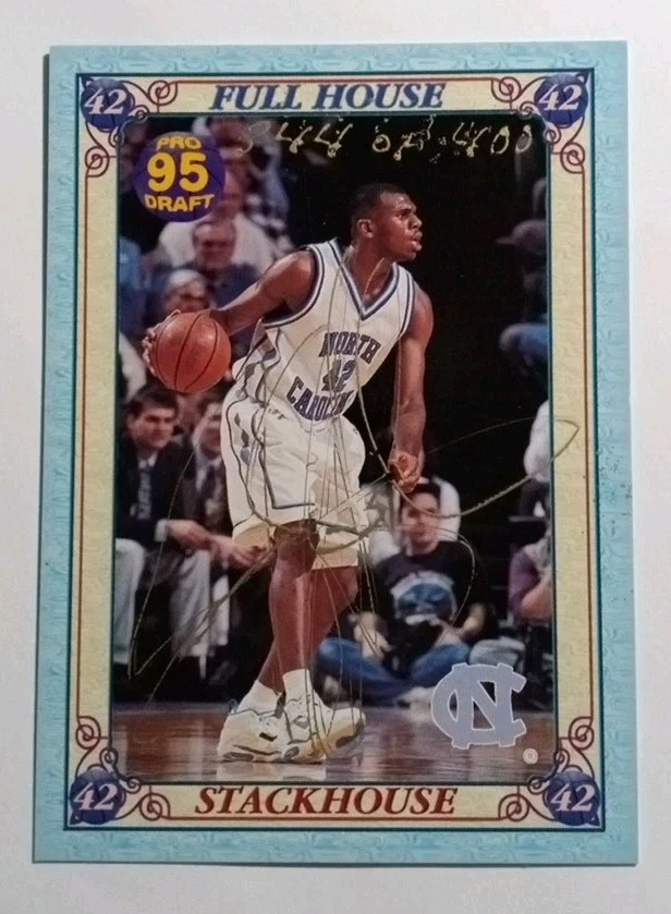 1995 95 Collect-A-Card Pro Draft Full House Jerry Stackhouse RC # FH-1 Auto /400 - Image 1 of 2