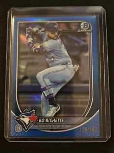 🔥Bo Bichette 2025 Bowman Chrome #56 True Blue “Color Match” 129/150 Blue Jays - Imagen 1 de 3