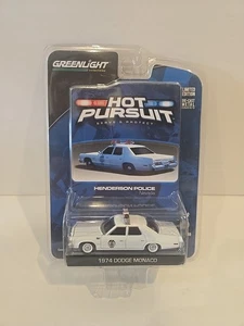 Greenlight 1/64 Hot Pursuit Henderson Nevada Police 1974 Dodge Monaco White - Picture 1 of 2