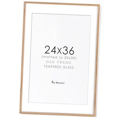 Moldura para quadro 24x36, moldura para pôster 24x36 - Madeira maciça e carvalho temperado 24x36 - 1P - Imagem 1 de 4