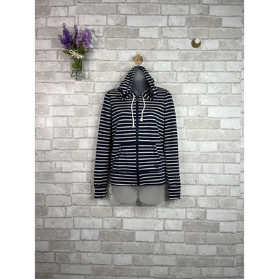 Chaqueta sudadera con capucha y cremallera a rayas azul marino/blanco Roxy Foto 1 de 4