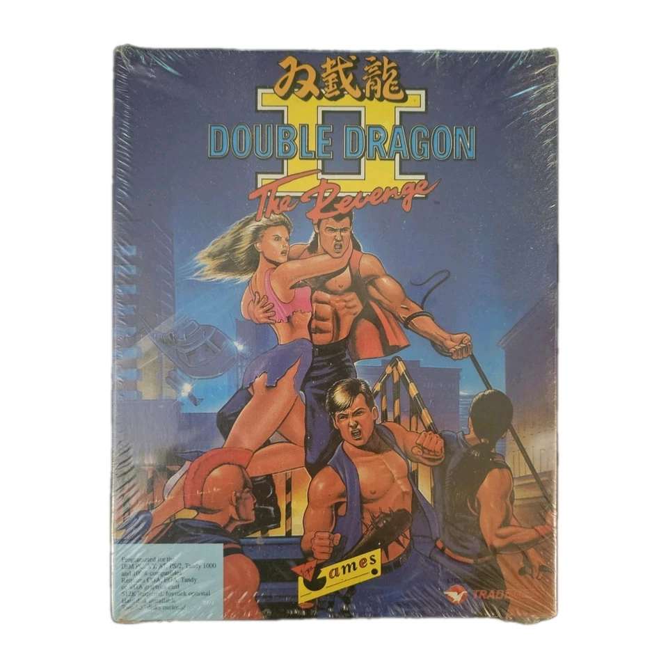 ☆SEALED! RARE 1989 DOUBLE DRAGON II THE REVENGE PC TANDY DISK Vintage Video Game - Image 1 of 4