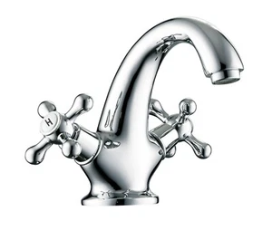 Waschtischarmatur NOSTALGIE 2 Badarmatur, Zweigriffarmatur, verchromt, B-Ware - Bild 1 von 3