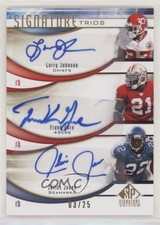 2009 SP Signature Edition Trios /25 Larry Johnson Frank Gore Julius Jones Auto