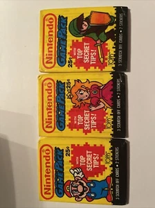 3 X 1989 Topps Nintendo Gamepack Factory Sealed Trading Card Pack with Stickers - Picture 1 of 6