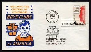USA, SCOTT # 1163, CACHET CRAFT FDC COVER - BOY'S CLUB OF AMERICA YEAR 1960 - Picture 1 of 1