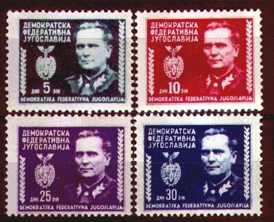 454 - Yugoslavia 1945 - Josip Broz Tito - Juego MNH Foto 1 de 2