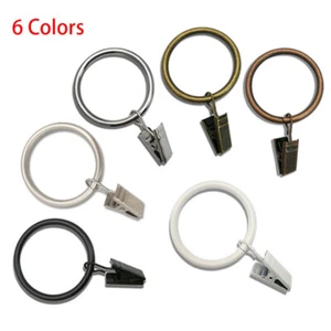 Metall Gardinenringe mit Clip Aufhänger Clips Vorhang Gardinenklammer - Bild 1 von 9