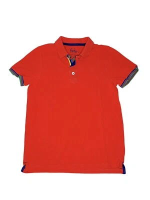 Camisa polo de piqué rojo Boden con cuello a rayas talla 11-12 años Foto 1 de 4