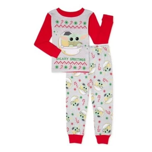 Star Wars Baby Yoda The Child Toddler Christmas Pajama Set (Red, 18 Months) - Picture 1 of 4