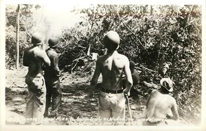 US Navy RPPC WWII Japanese Land Mine Harmless Exploded on Guadalcanal - Bild 1 von 2