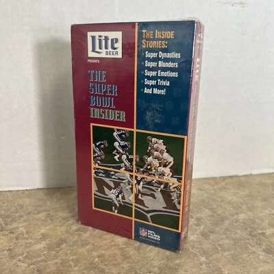 Miller Lite Beer Presents The Super Bowl Insider VHS NFL SUPER BOWL SEALED — 第 1/2 张图片