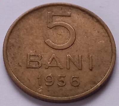 ROMANIA Nickel brass 5 BANI 1956 RPR COIN - Image 1 of 2