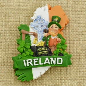 Ireland 3D Resin Fridge Magnet Tourism Souvenirs Refrigerator Sticker Decoration - Picture 1 of 4