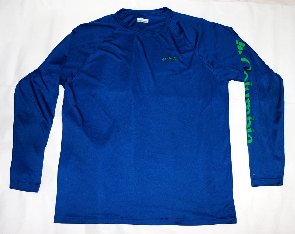Columbia PFG Omni-Shade Mens Long Sleeve Spellout Shirt Size XL - Image 1 of 4