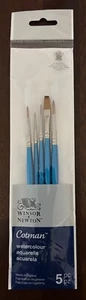 New Winsor & Newton Cotman Watercolour Brush Short Handle 5 pack - Picture 1 of 2