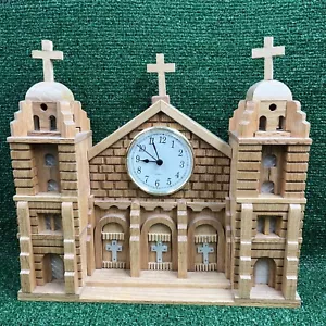 Vintage Wooden Handmade Cathedral Church Clock - Picture 1 of 24