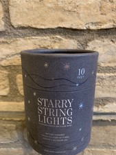 Restoration Hardware Starry String Lights Silver 10 ft Christmas Lights NEW