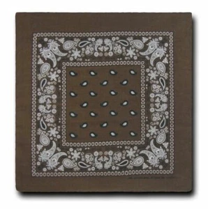 1 UPS Brown Paisley Bandana Cotton Face Mask Cover HeadWrap Scarf Lot Bandanna - Picture 1 of 2