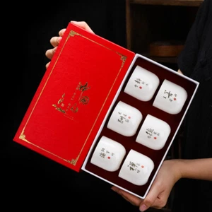 6 pezzi tazza da tè porcellana bianca tazza singola Dehua Mutton grasso giada kung fu set da tè - Foto 1 di 11