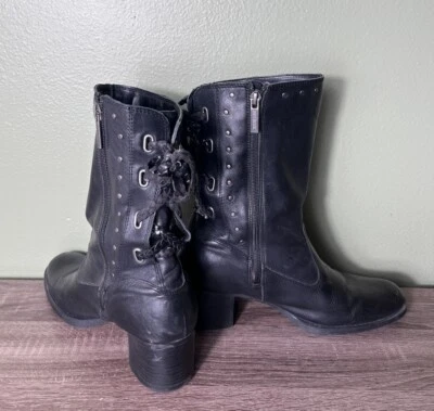 Harley Davidson Women's Dantie Boot Studded Lace Up Moto Biker Size 9 D83286 - Image 1 of 4