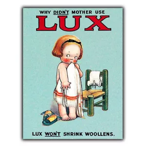LUX Washing Soap METAL SIGN WALL PLAQUE Vintage Bathroom Kitchen retro Ad print - Picture 1 of 3