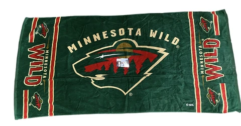 MINNESOTA WILD BEACH TOWEL LOGO COTTON POOL BATH TOWEL 60"X30" NHL NWT LICENSED Cover