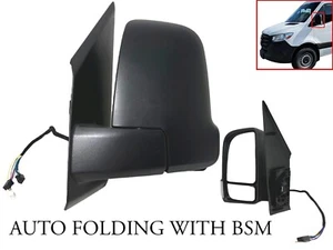 Fits 2019-2023 Mercedes Sprinter Power Side Rear View Mirror Auto Fold BSM Left - Picture 1 of 8