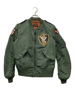 AVIREX Men's L-2B Flight Jacket Khaki Green Nylon Patch size M (XS-S) - Picture 1 of 9