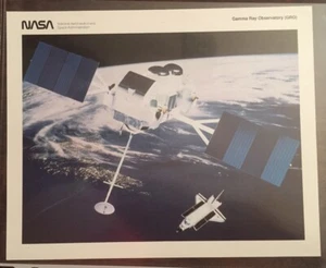 NASA Gamma Ray Observatory Photo GRO Artist Concept Space Shuttle Hql-272 - Picture 1 of 6