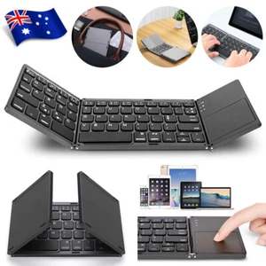 Wireless Bluetooth Keyboard With Touchpad Mouse For PC Mac iPad iPhone Samsung - Picture 1 of 12