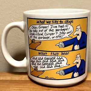 THE FAR SIDE Tazza Vintage 1983 What We Say to Dogs Zenzero Blah Gary Larson OZ Cup - Foto 1 di 13