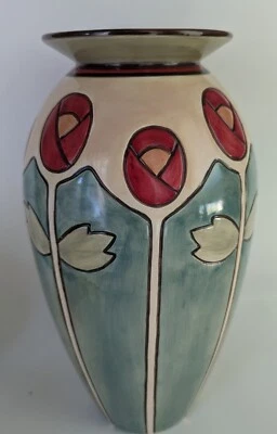 Jarrón rosa Mary Engelbriet estilo artesano 12,5" de alto usado en excelente estado 2004 Foto 1 de 4