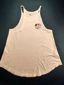 Volcom Wmn's Small Light Orange Flamingo Logo Loose Tank Top - Picture 1 of 9