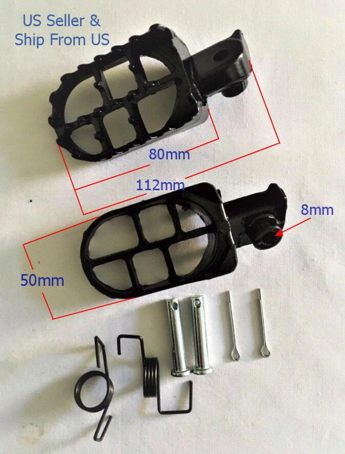 Clavijas para moto de cross Honda XR100R XR100 XR80R XR80 XR75 XR50R (negro) Foto 1 de 4