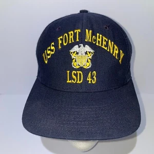 USS Fort McHenry LSD 43 Snapback Cap Blue The Corps - Picture 1 of 7