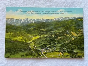 Panorama aus Flugzeug von Estes Dorf Vintage 1945 Postkarte - Bild 1 von 2