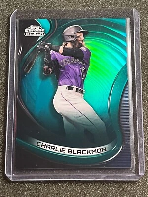 CHARLIE BLACKMON 2022 Topps Chrome Black Green REFRACTOR /99 Colorado Rockies - Image 1 of 2