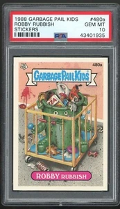 1988 Topps Garbage Pail Kids 12th Series #480a Robby Rubbish PSA 10 GEM MINT - Picture 1 of 2