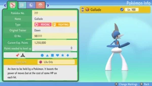 Shiny Gallade 6IVs Pokemon BDSP - Picture 1 of 4