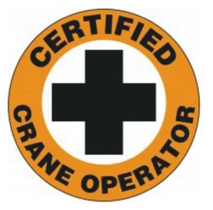 Certified Crane Operator Hard Hat Decal Hardhat Sticker Helmet Label H138 - Picture 1 of 1